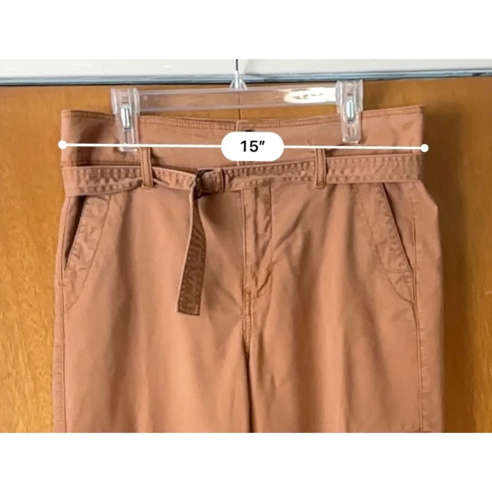 Cabi Womens Cargo Utility Cropped Pants 6 Belted Waist Fashion Modern Terracotta - Picture 5 of 11